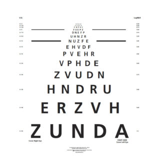 Hamilton-Veale LogMAR Distance Vision (ZUNDA) Chart