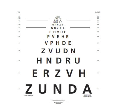 Hamilton-Veale LogMAR Distance Vision (ZUNDA) Chart